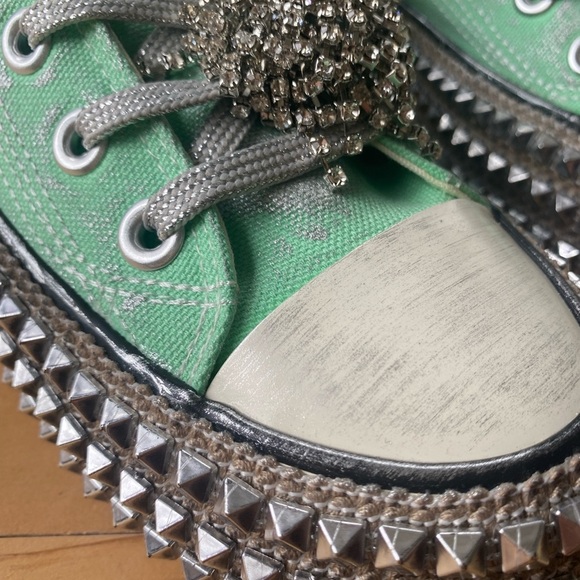 Free People Nan-Ku Couture Cruise Studded High Top Sneakers Size 38 / US 8 NEW - Picture 9 of 17